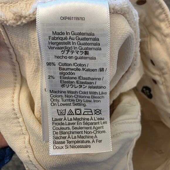 Madewell Curvy Perfect Mid length Jean short white cut off size 28 - Picture 7 of 8